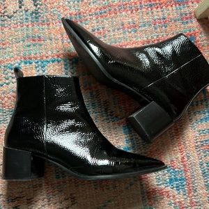 Everlane black patent leather boots 8.5